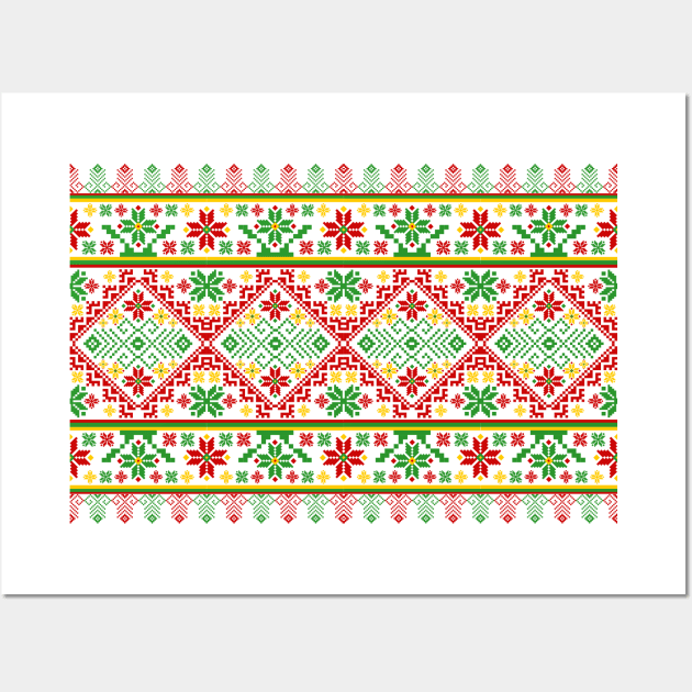 beautiful christmas day Wall Art by noke pattern